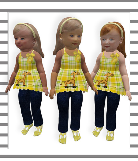 Pat A Kake Giraffe Pant Set