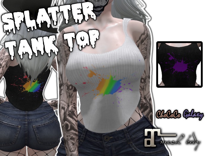 ~*ChoCoCo*~ Splatter In Black: Purple (MAITREYA ONLY)