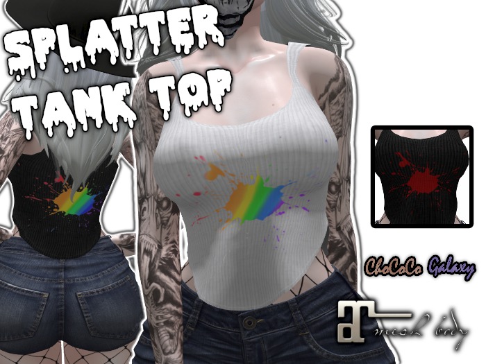 ~*ChoCoCo*~ Splatter In Black: Red (MAITREYA ONLY)