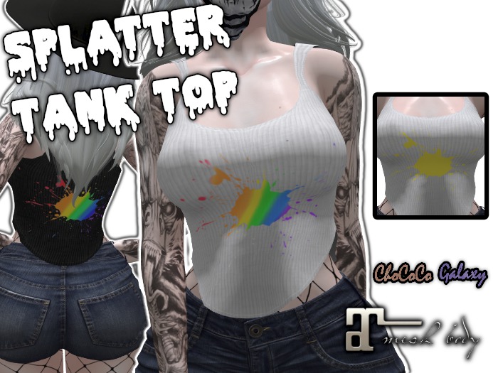 ~*ChoCoCo*~ Splatter In White: Yellow (MAITREYA ONLY)