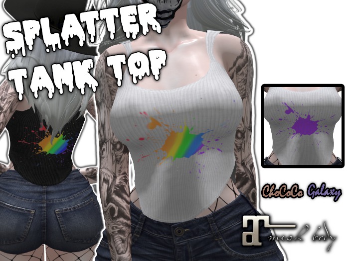 ~*ChoCoCo*~ Splatter In White: Purple (MAITREYA ONLY)