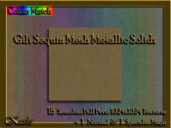 Gilt Sequin Mesh Solid Seamless Textures
