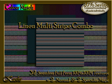 Linen Multi Stripe Combo Seamless Textures 