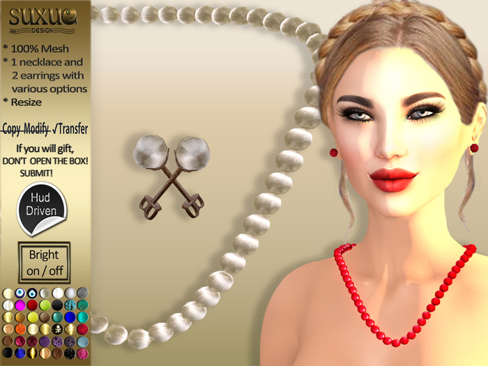 !    Su Xue    ! MESH Necklace and earrings Mirage [HUD]