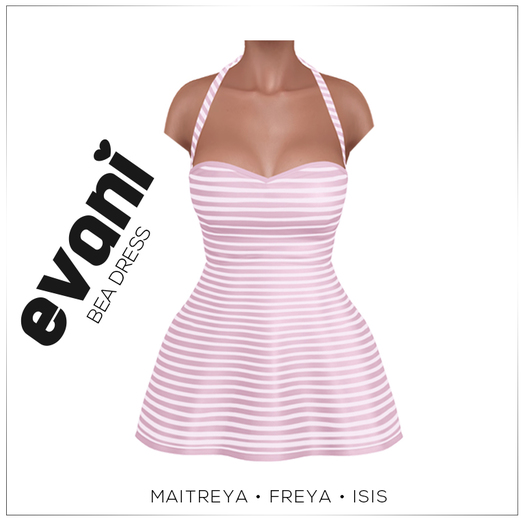 EVANI - BEA dress / R/w strip /