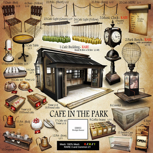 [[RH]] CAFE IN THE PARK - COMPLETE SET WITH RARES
