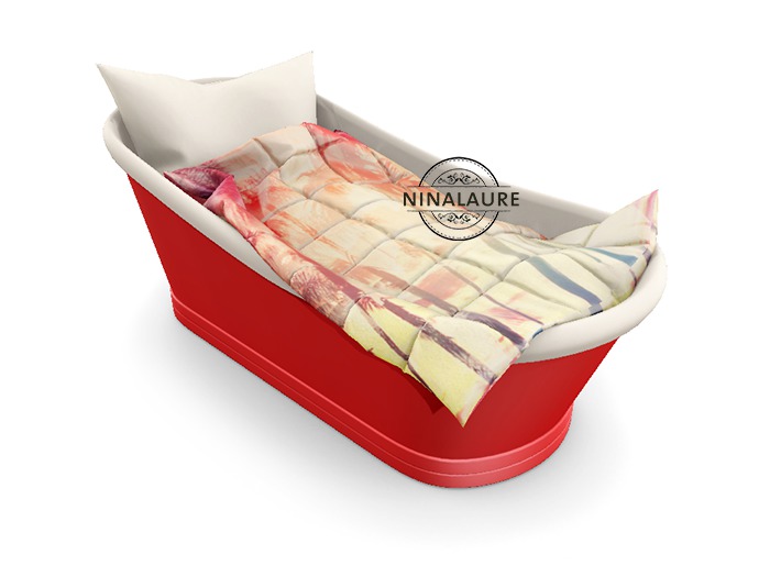 floorplan. nap tub / red