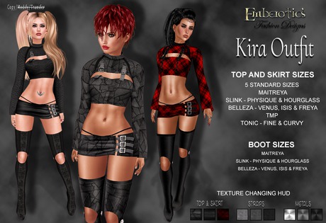 Second Life Marketplace - DEMO ~ Kira Outfit ~ and Texture Hud (Top