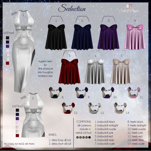 S&P Seduction babydoll silver (rez to unpack)