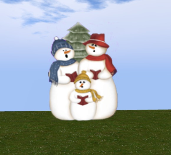 snowmen singing texture animation