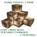 Ponie cube wooden