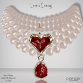 Love's Coming Pearl/Gar Choker Necklace by Chop Zuey Couture Jewellery