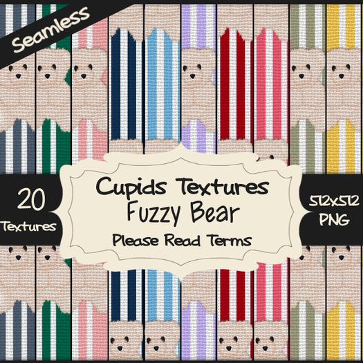*Cupids Textures * 20 FUZZY BEAR