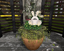 CJ Easter Planter with Wood Bunny Box