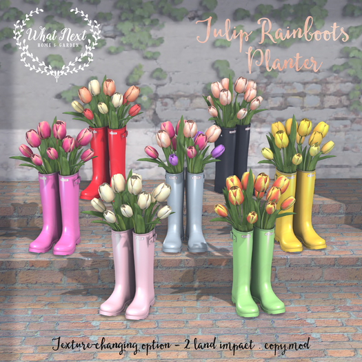 {what next} Tulip Rainboots Planter (texture changing )