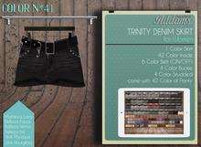 Addams "Trinity" Denim Skirt w Belt Mesh -Maitreya, Belleza, Slink #41
