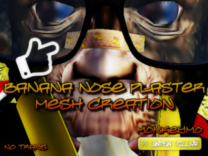 Banana Nose Plaster - Mesh Creation - Monkeymo