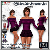 < BD > Offshoulder Sweater Set Purple