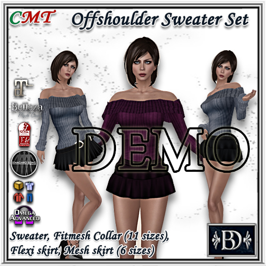 < BD > Offshoulder Sweater Set  Demo