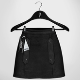 Emery Abraham Suede Skirt Black