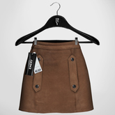 Emery Abraham Suede Skirt Chesnut