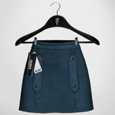 Emery Abraham Suede Skirt Indigo
