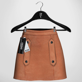 Emery Abraham Suede Skirt Salmon