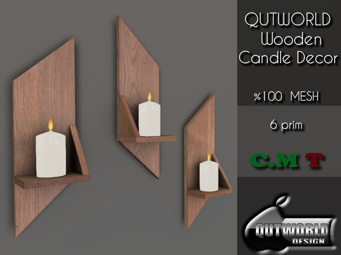 .::QUTWORLD Woden Candle Decor ::.Unpack