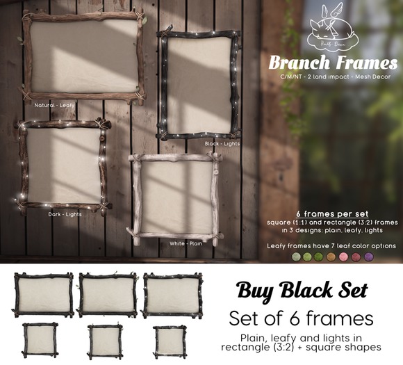 +Half-Deer+ Branch Frame [Black Set]
