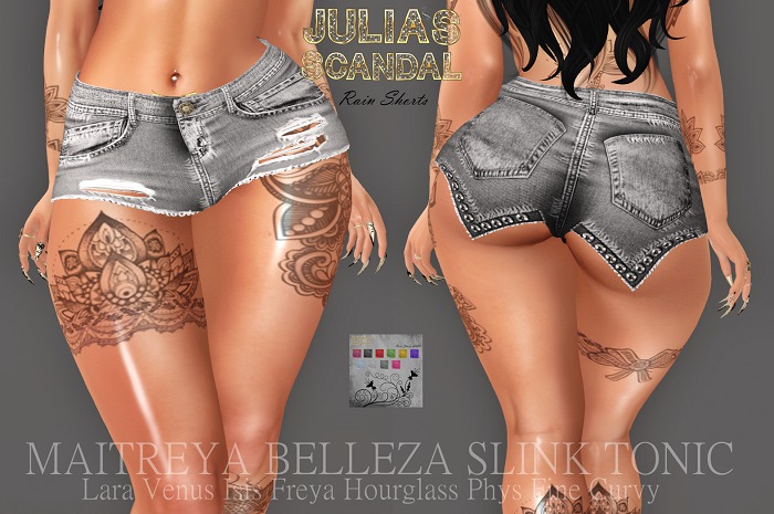 ! Julia's Scandal Rain Shorts