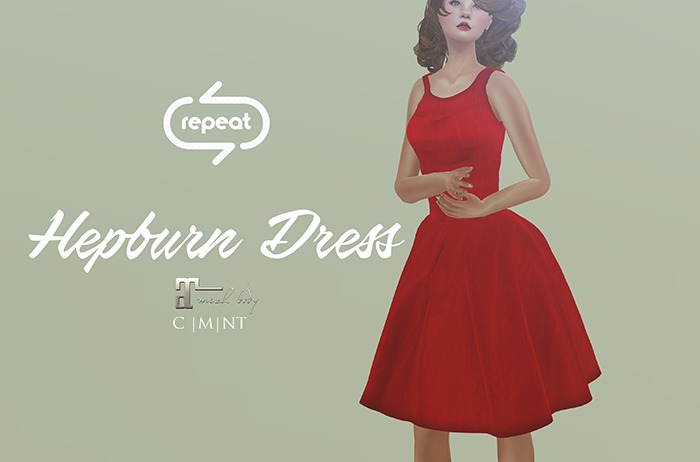Repeat Hepburn Dress Red