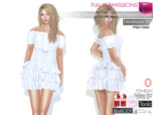 MI962248 Off Shoulder Front Laced Peasant Dress DevKit