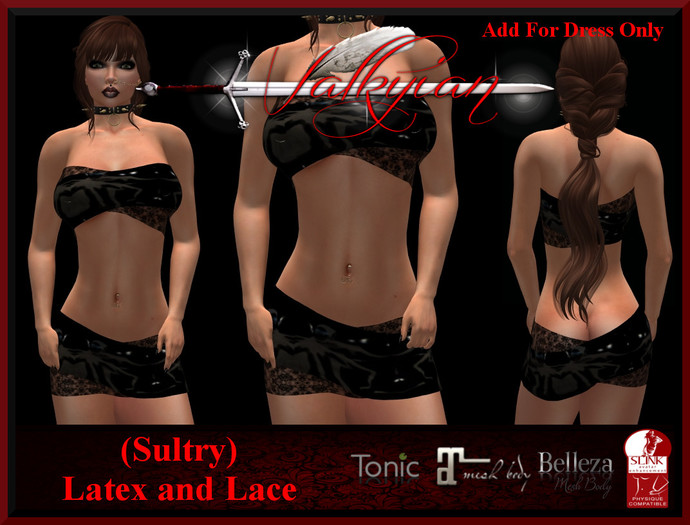 ~Valkyrian~(Sultry)Blk Latex and Lace (BOXED)