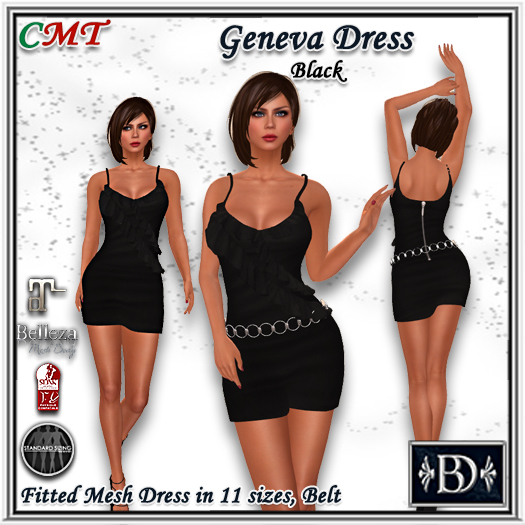 < BD > Geneva Dress Black