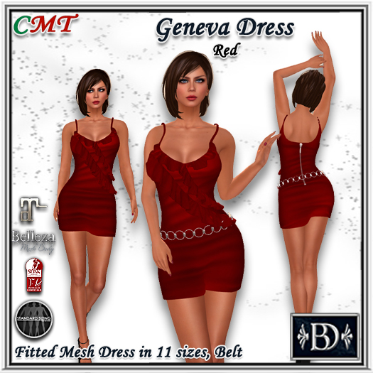 < BD > Geneva Dress Red