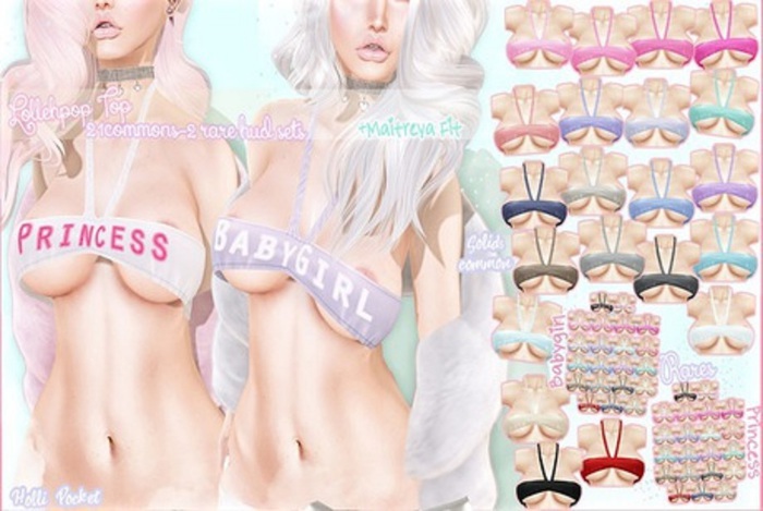 *HolliPocket* Lollehpop Top-AQUA MAITREYA