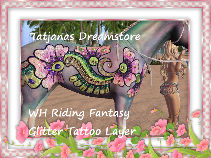 Glittertattoo Pink WH Riding