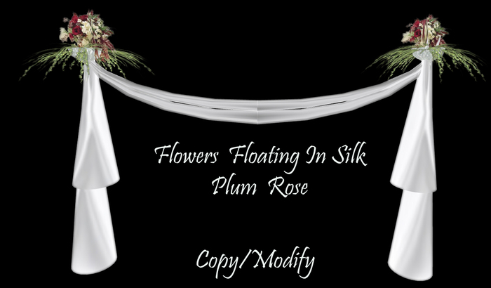 Flowers Floating In Silk Plum Rose *CHB*