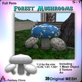 FC- Full Perm Mesh Forest Mushrooms s-1