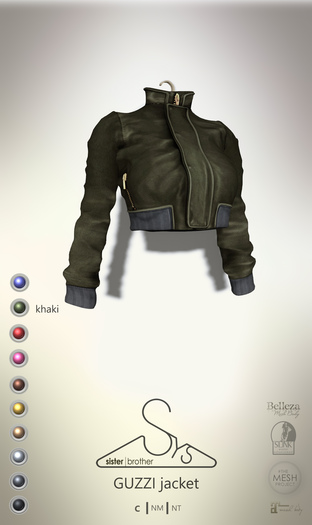 [sYs] GUZZI jacket (body mesh) - khaki