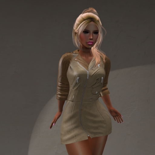 Old Leather Jacket Mini Dress (Geekette)