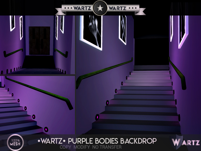 [WARTZ] Purple Bodies Backdrop