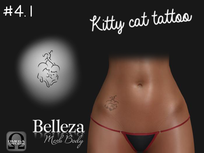 Cat 4.1 tattoo hip