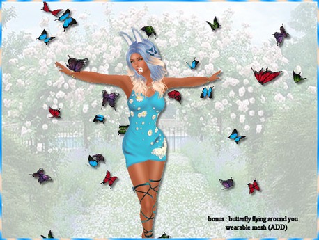 Second Life Marketplace - Honey bunny blue fitmesh costume, bento tail ...
