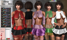 R.F. - GINNY - TOP/SKIRT with driven hud in 20 textures top & skirt