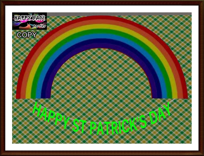St Patrick - Rainbow Curved Banner