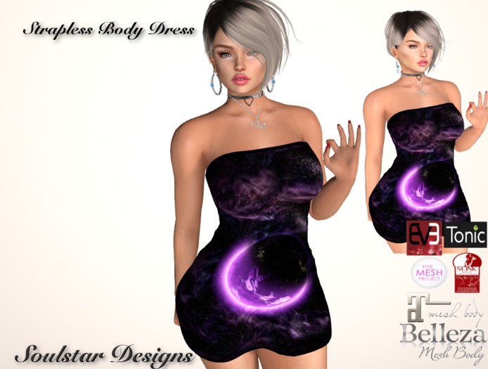 Strapless Body Dress Cosmic
