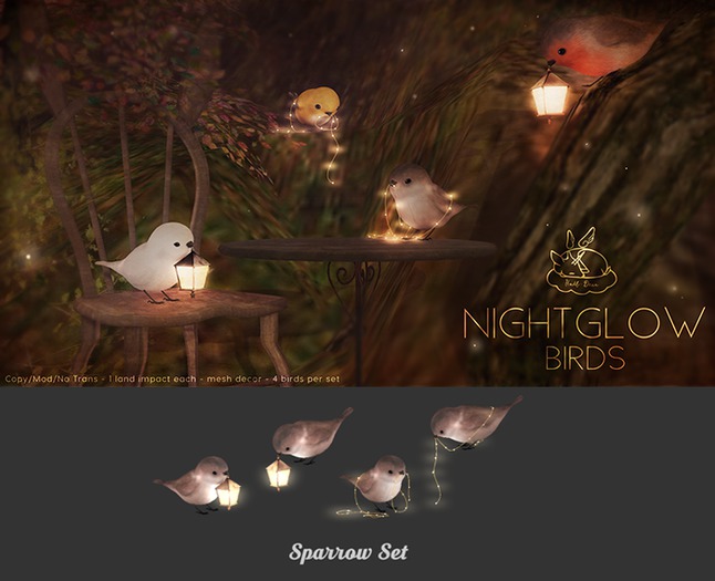+Half-Deer+ Nightglow Birds [Sparrow Set]