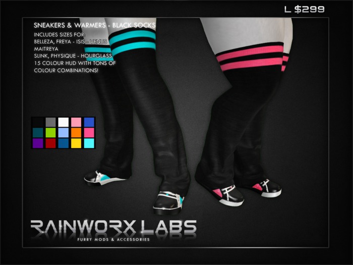 [RL] Sneakers & Legwarmers - BLACK SOCKS
