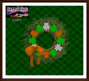 St Patrick - Shamrocks Wreath - Orange